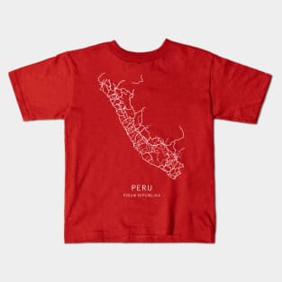 Peru Road Map Kids T-Shirt